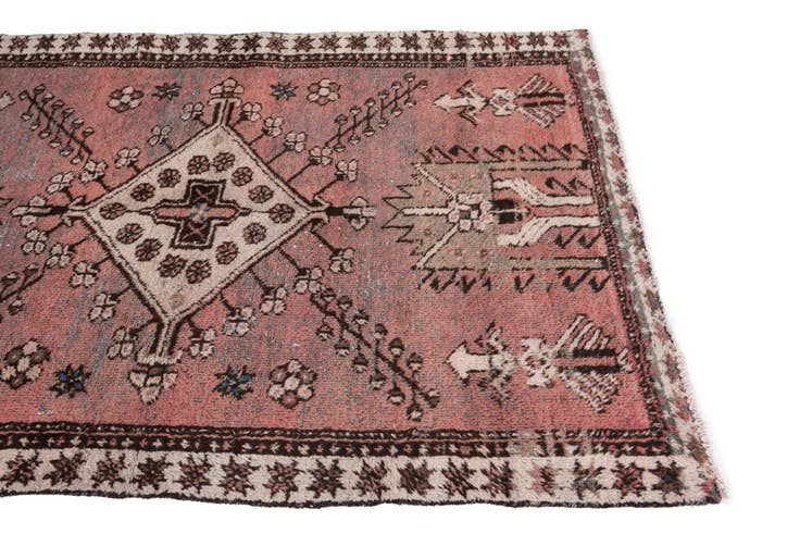 Detail image of 3' 10 x 5' 10 Hand Knotted Ultra Vintage Persian Wool Rug