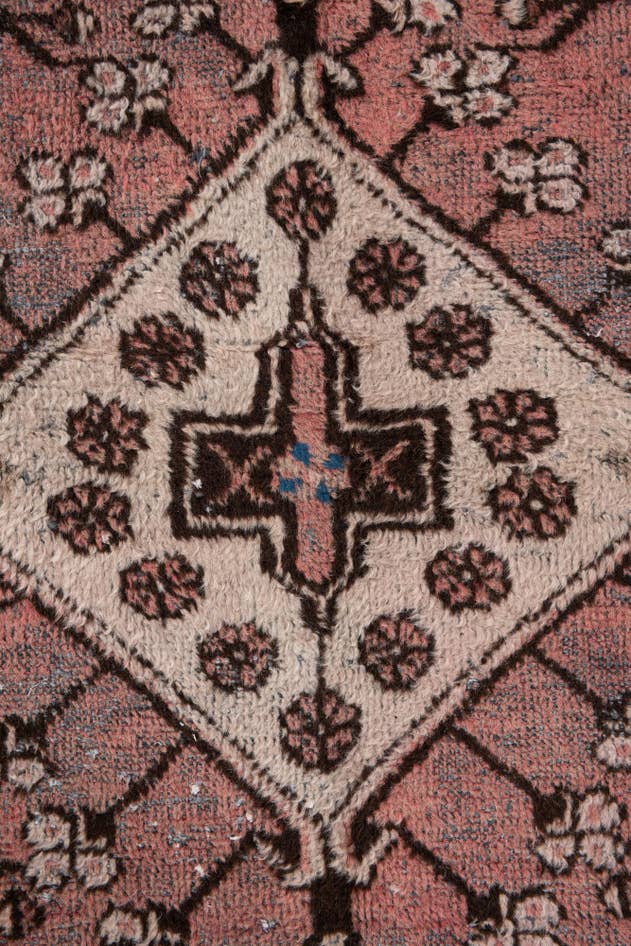 Detail image of 3' 10 x 5' 10 Hand Knotted Ultra Vintage Persian Wool Rug