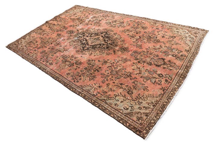 Detail image of 5' 7 x 9' Hand Knotted Ultra Vintage Persian Wool Rug