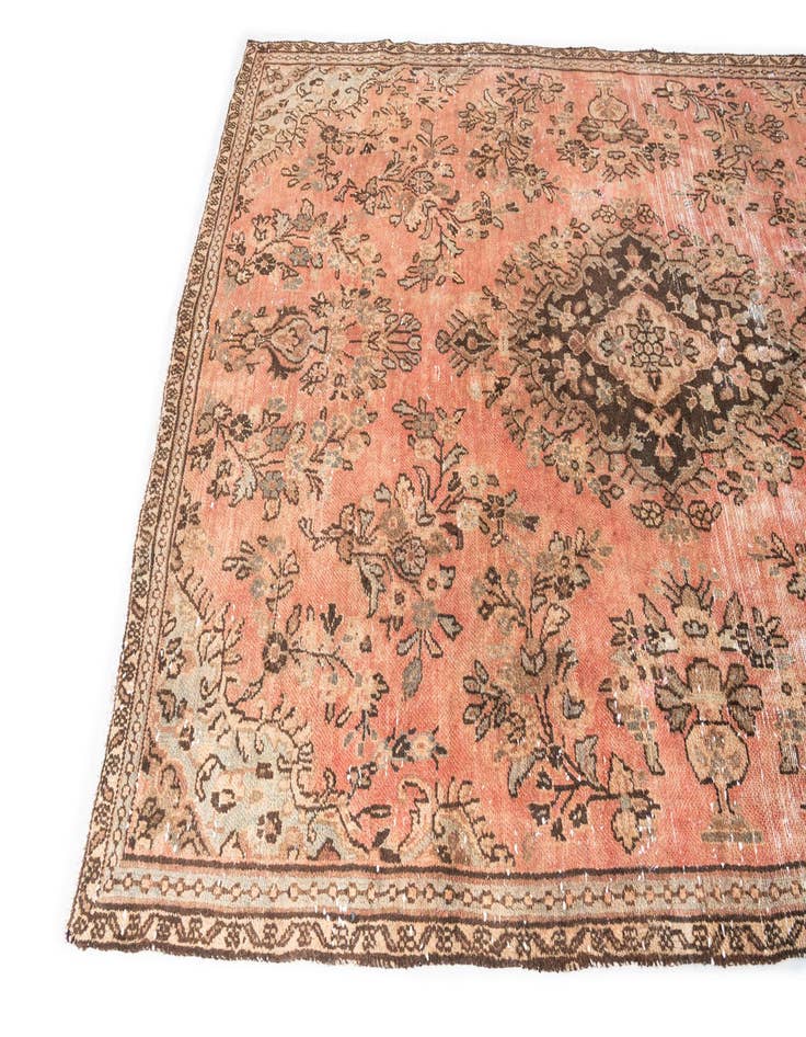 Detail image of 5' 7 x 9'  Hand Knotted Ultra Vintage Persian Wool Rug