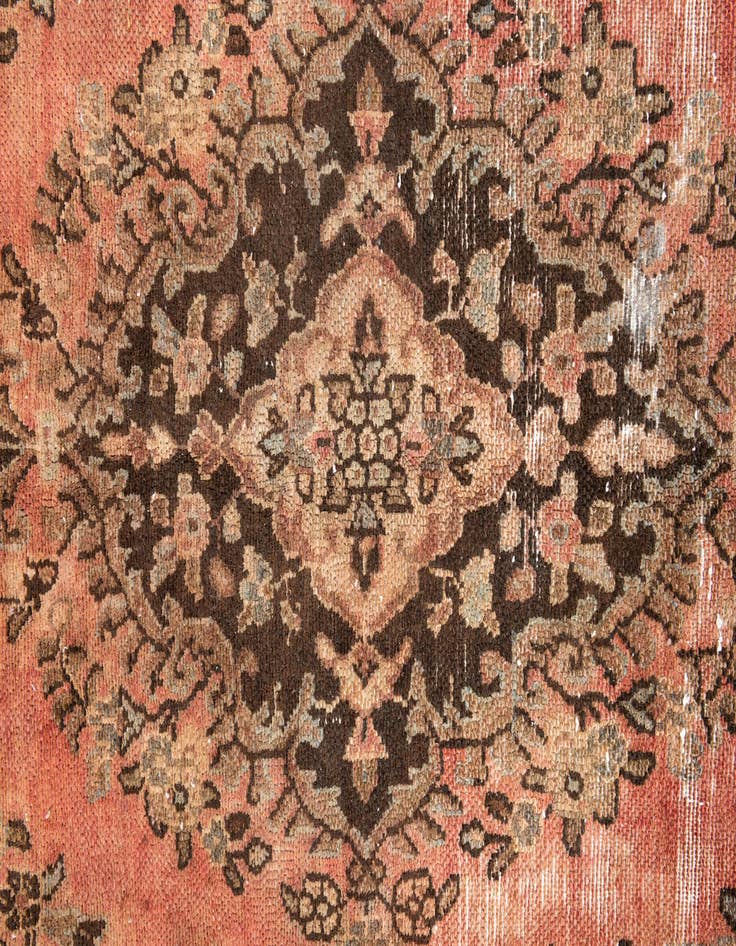 Detail image of 5' 7 x 9'  Hand Knotted Ultra Vintage Persian Wool Rug