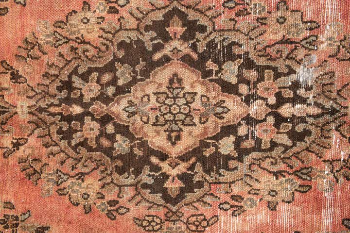 5' 7 x 9' Hand Knotted Ultra Vintage Persian Wool Rug