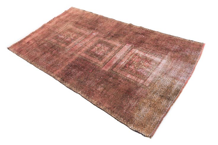 Detail image of 3' 6 x 6' 2 Hand Knotted Ultra Vintage Persian Wool Rug