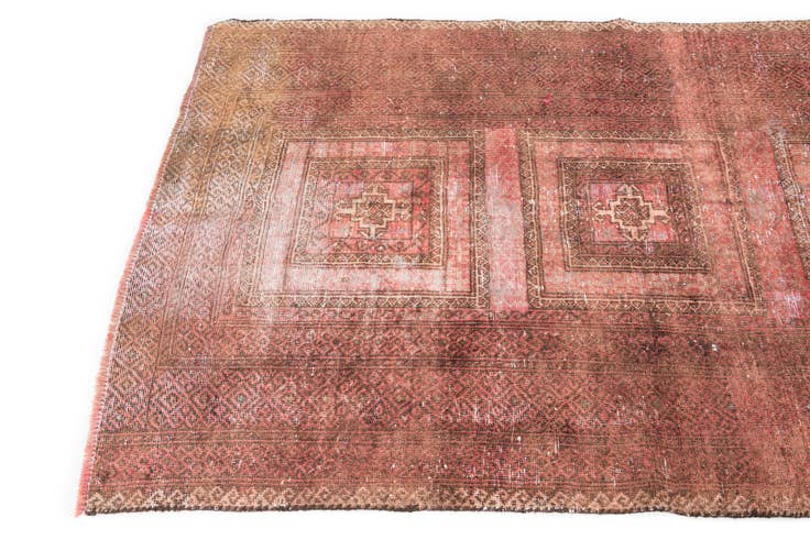 Detail image of 3' 6 x 6' 2 Hand Knotted Ultra Vintage Persian Wool Rug