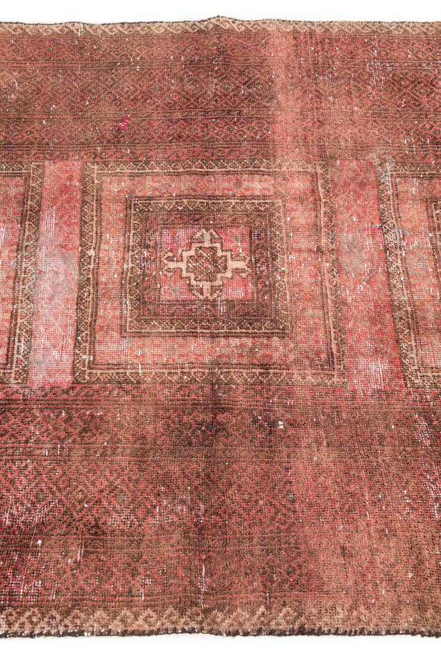 Detail image of 3' 6 x 6' 2 Hand Knotted Ultra Vintage Persian Wool Rug
