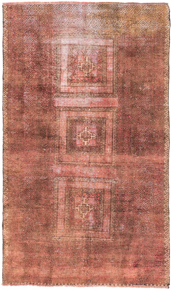 3' 6 x 6' 2 Hand Knotted Ultra Vintage Persian Wool Rug