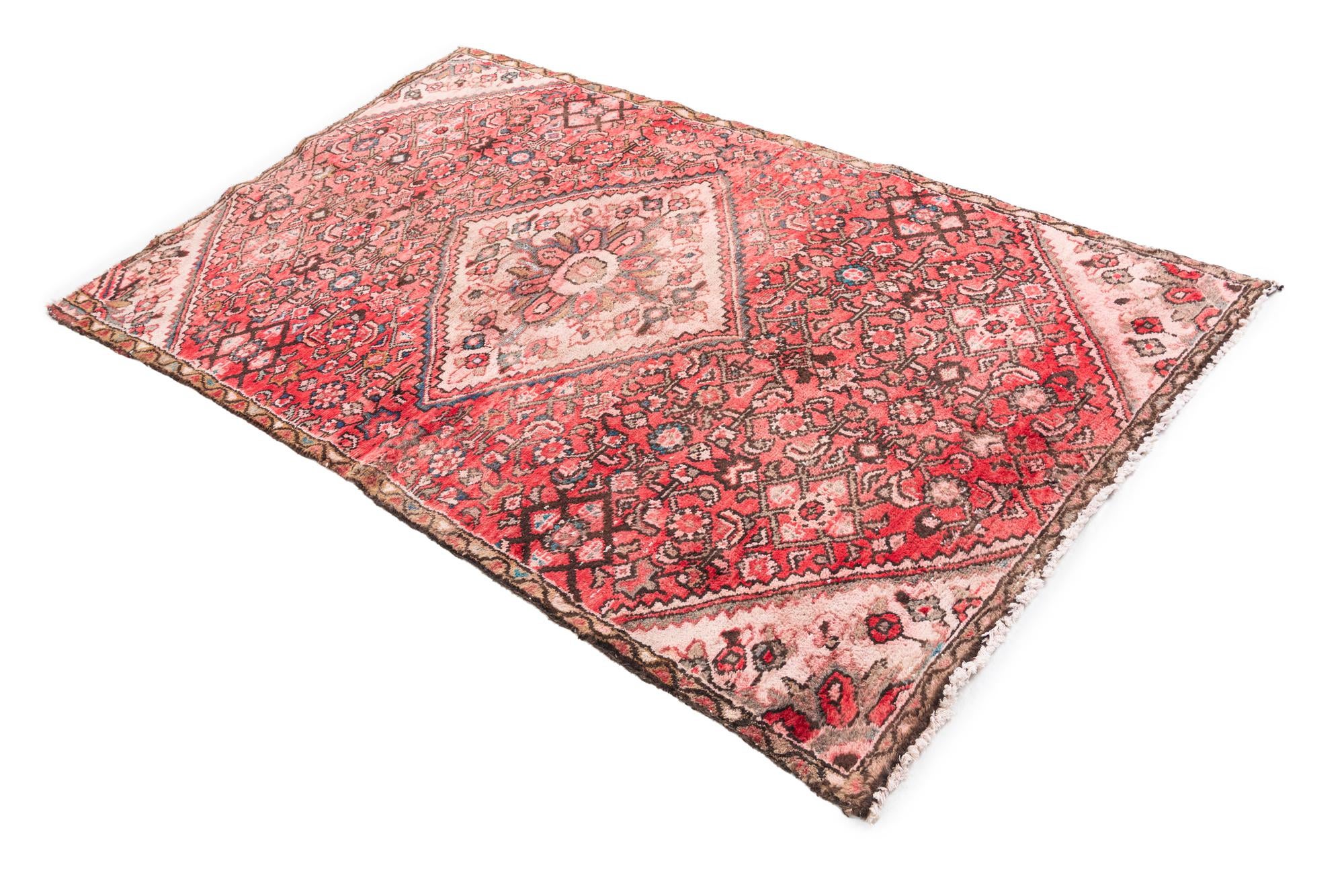 4' x 6' 7 Hand Knotted Ultra Vintage Persian Wool Rug
