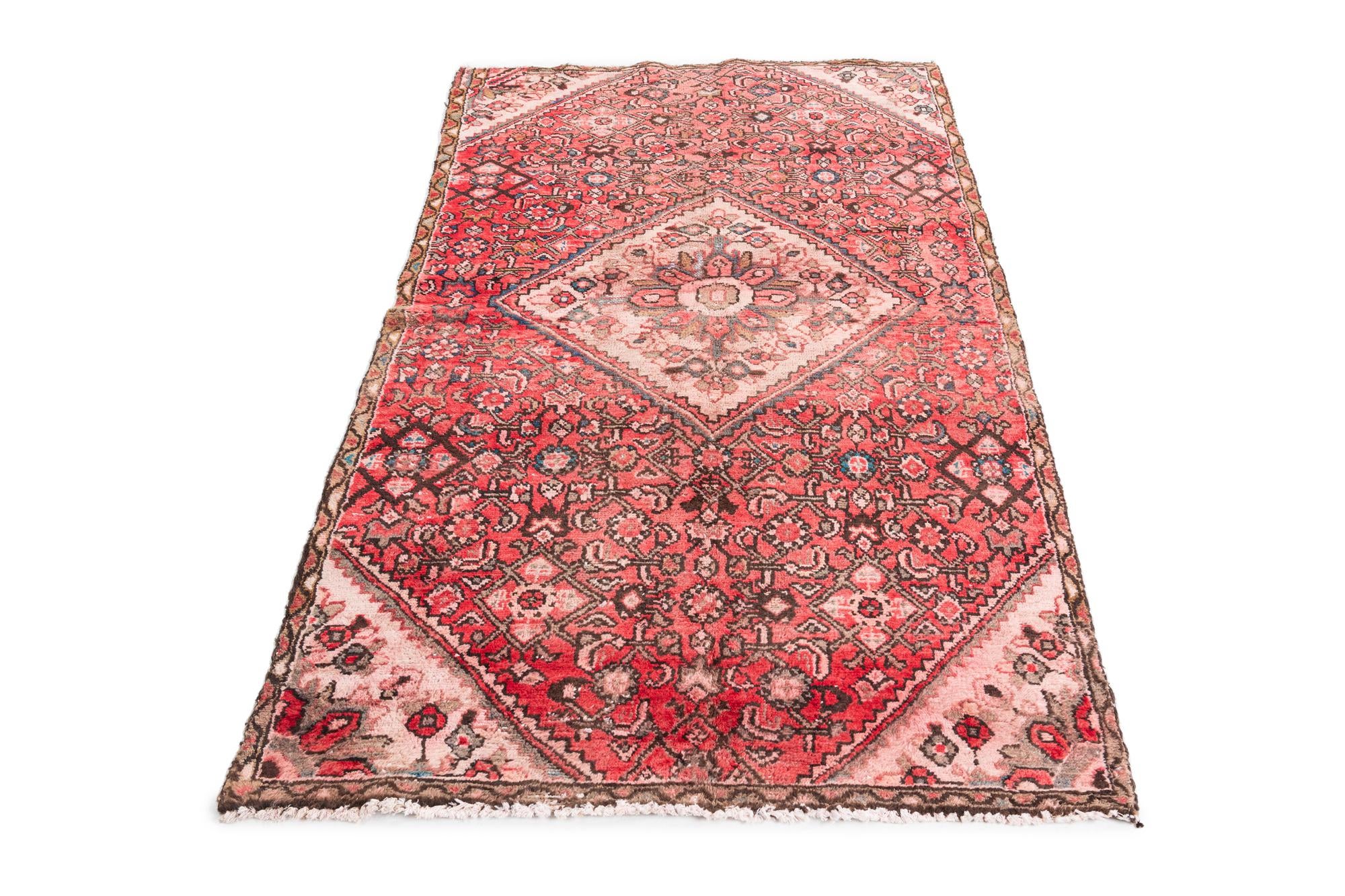 4' x 6' 7 Hand Knotted Ultra Vintage Persian Wool Rug