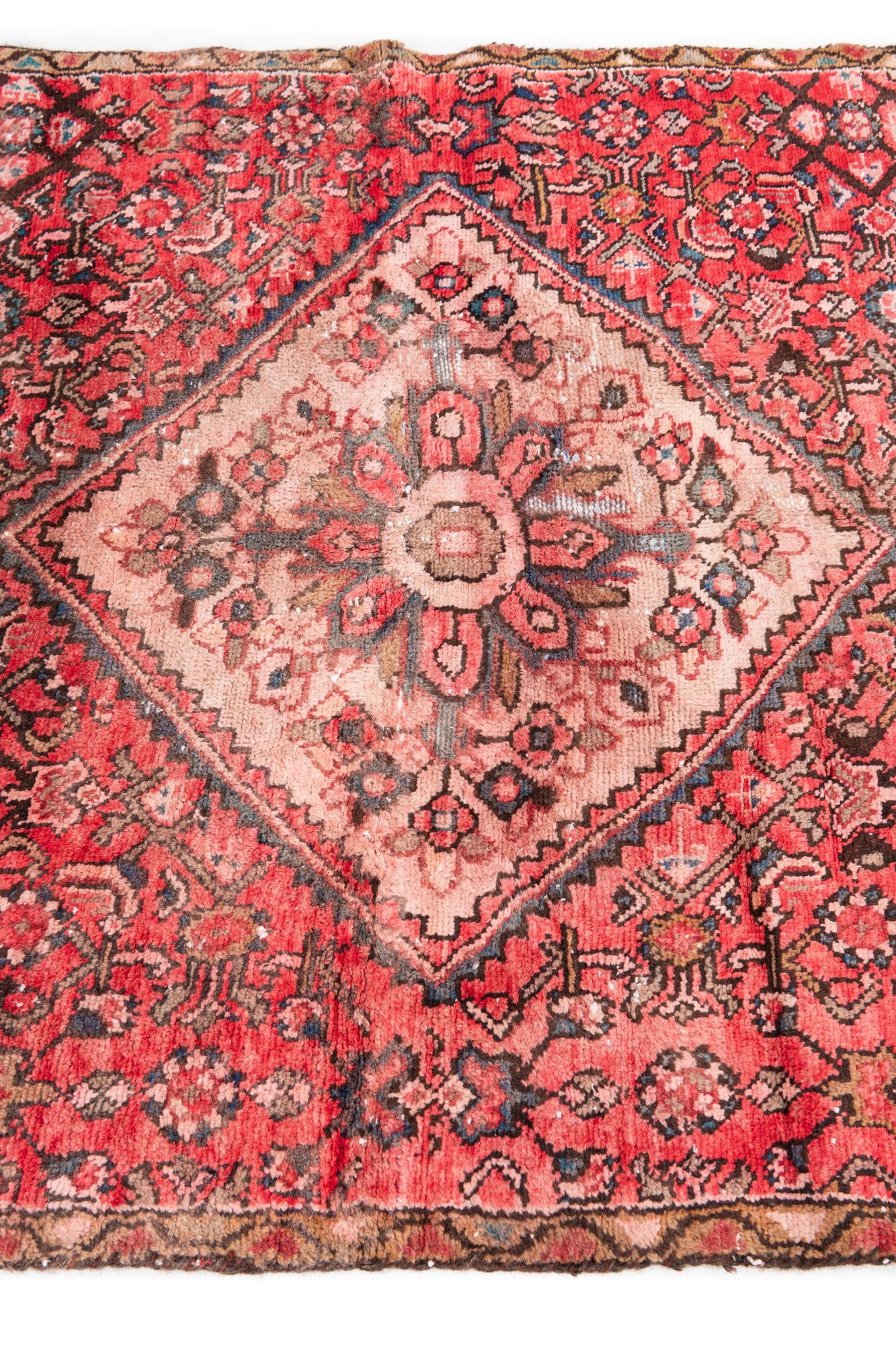 4' x 6' 7 Hand Knotted Ultra Vintage Persian Wool Rug