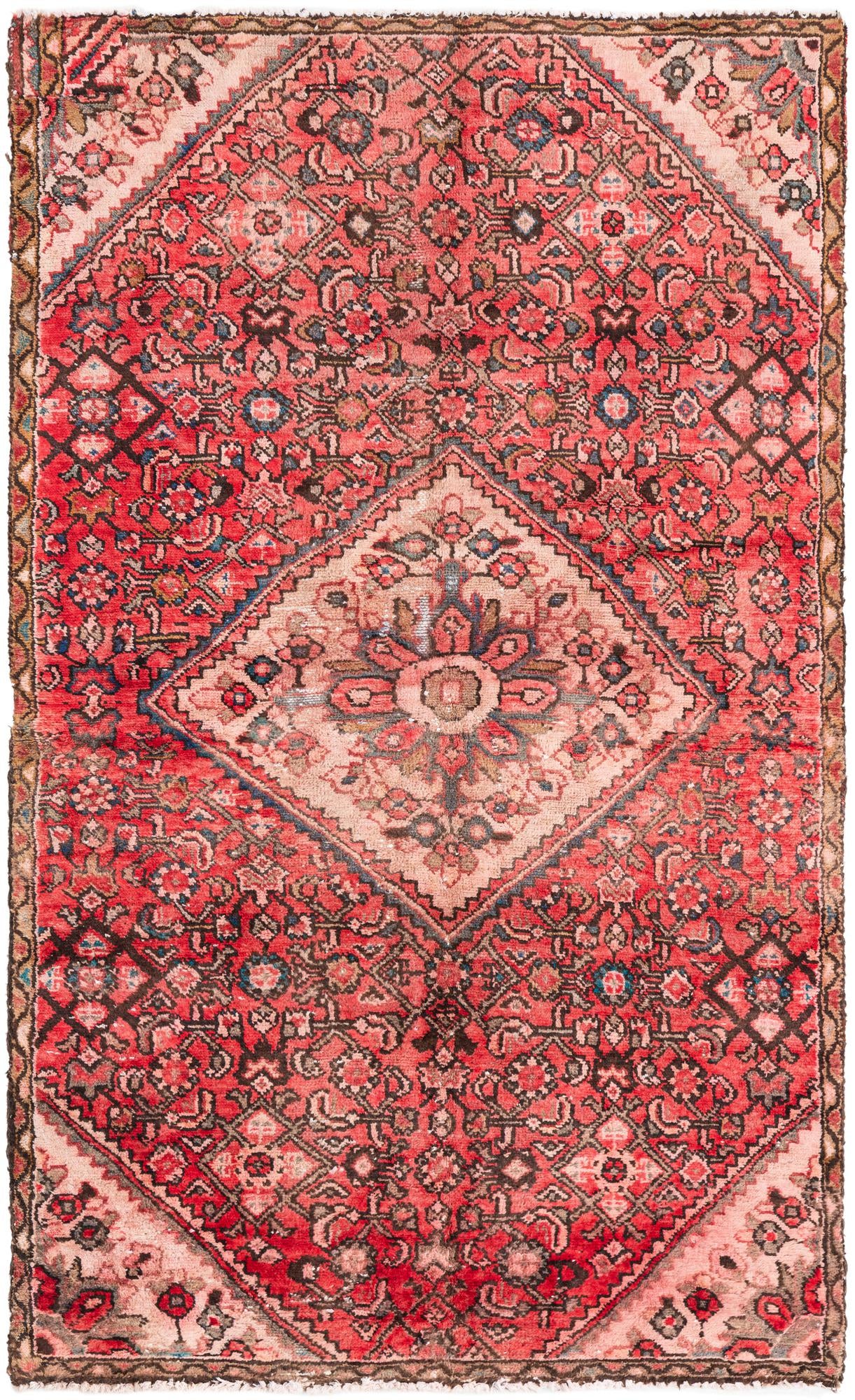 4' x 6' 7 Hand Knotted Ultra Vintage Persian Wool Rug