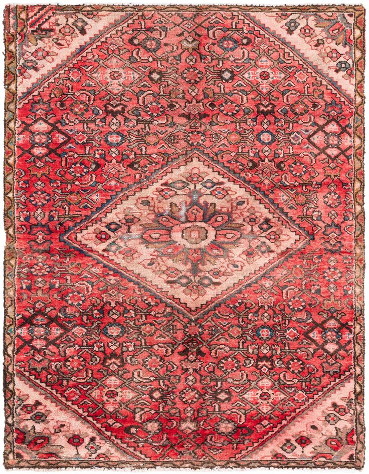 Detail image of 4' x 6' 7 Hand Knotted Ultra Vintage Persian Wool Rug