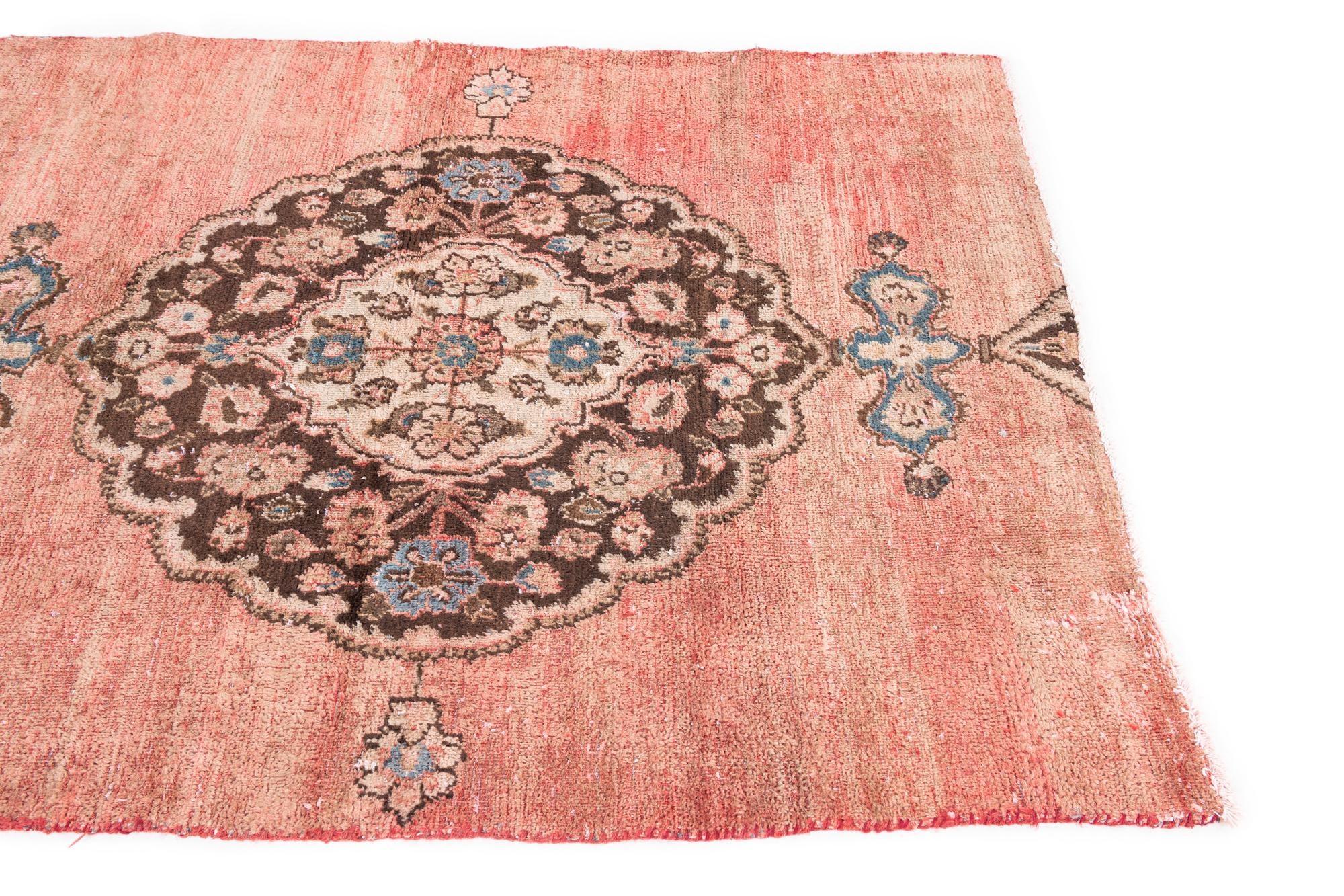 4' 1 x 5' 5 Hand Knotted Ultra Vintage Persian Wool Rug