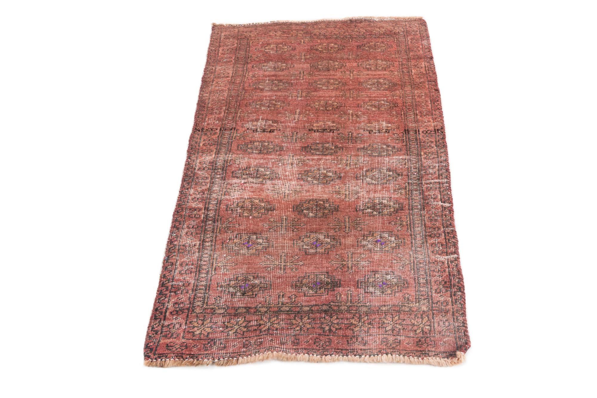 75cm x 130cm Hand Knotted Ultra Vintage Persian Wool Rug