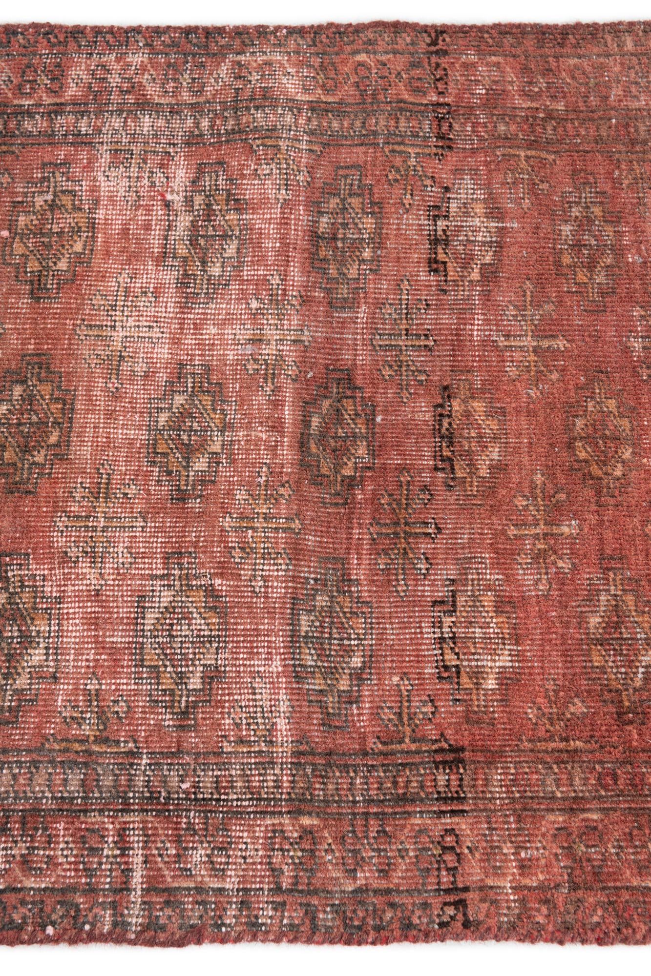 75cm x 130cm Hand Knotted Ultra Vintage Persian Wool Rug