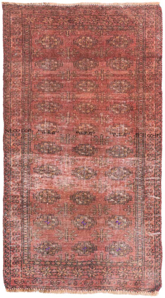 75cm x 130cm Hand Knotted Ultra Vintage Persian Wool Rug