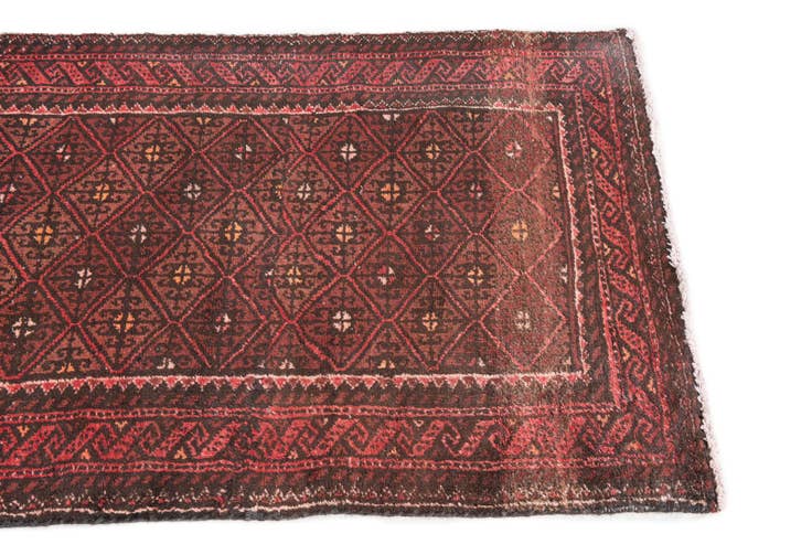 Detail image of 2' 7 x 4' 2 Hand Knotted Ultra Vintage Persian Wool Rug