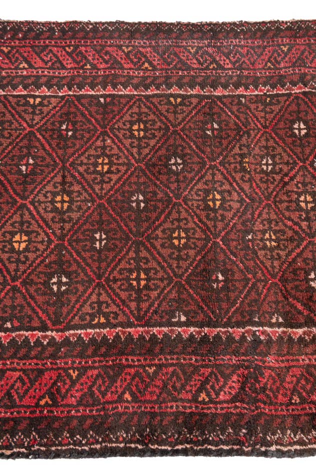 Detail image of 2' 7 x 4' 2 Hand Knotted Ultra Vintage Persian Wool Rug