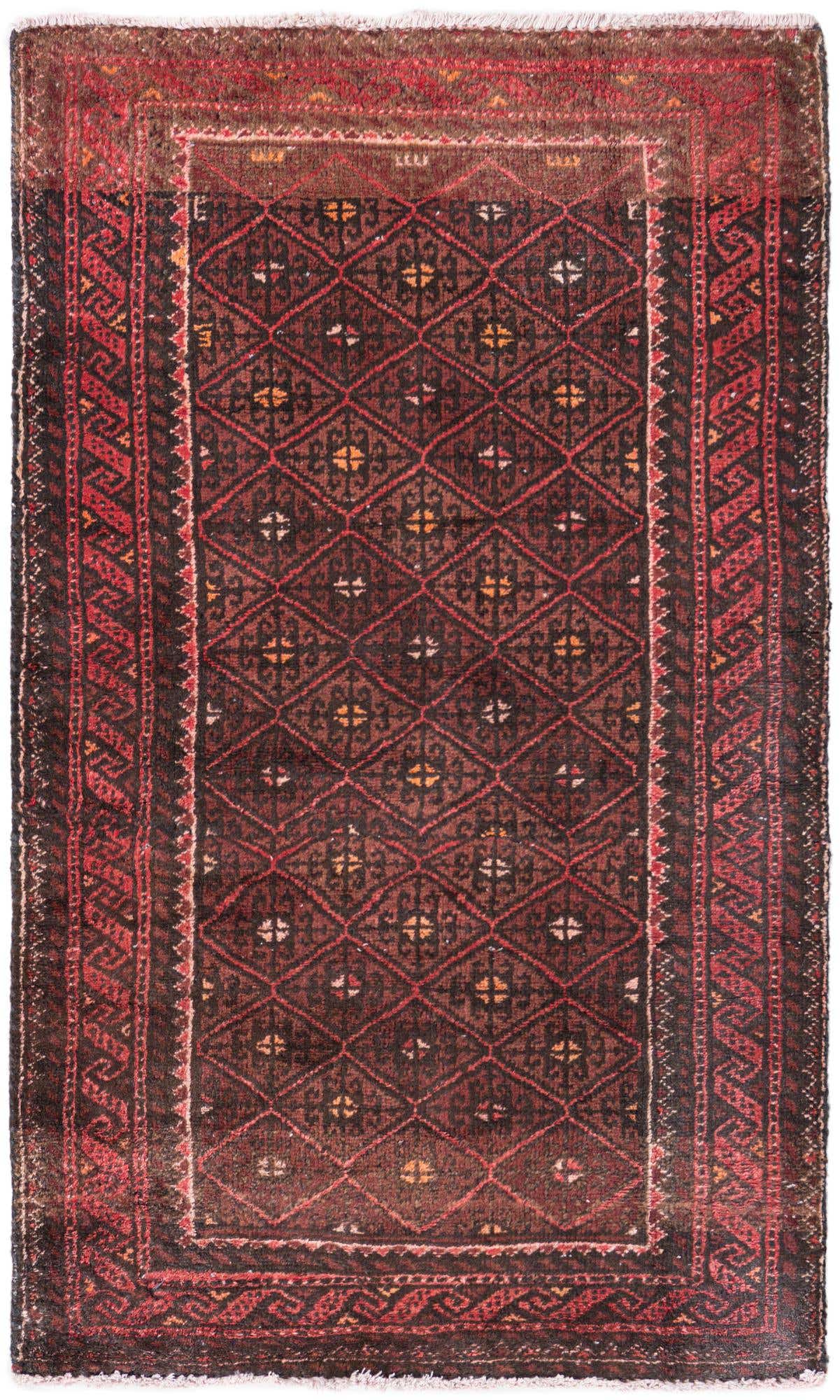 2' 7 x 4' 2 Hand Knotted Ultra Vintage Persian Wool Rug