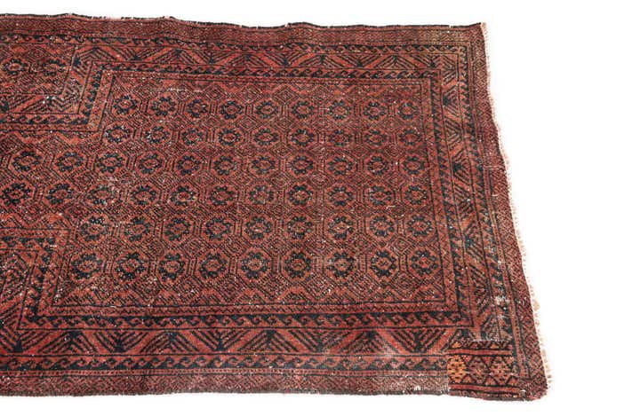 2' 10 x 4' 2 Hand Knotted Ultra Vintage Persian Wool Rug