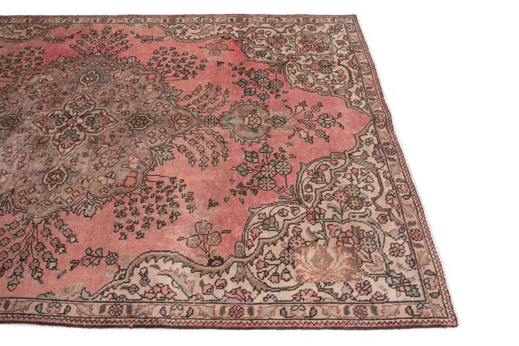 Detail image of 4' 10 x 7' 10 Hand Knotted Ultra Vintage Persian Wool Rug