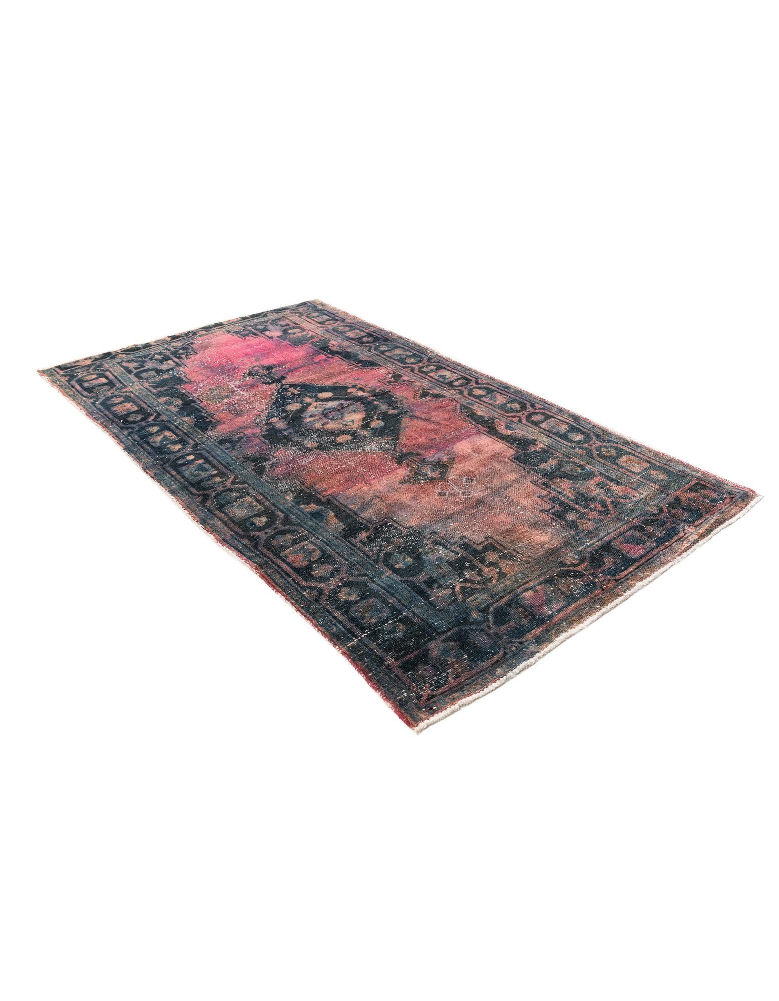 4' 9 x 8' 6 Hand Knotted Ultra Vintage Persian Wool Rug