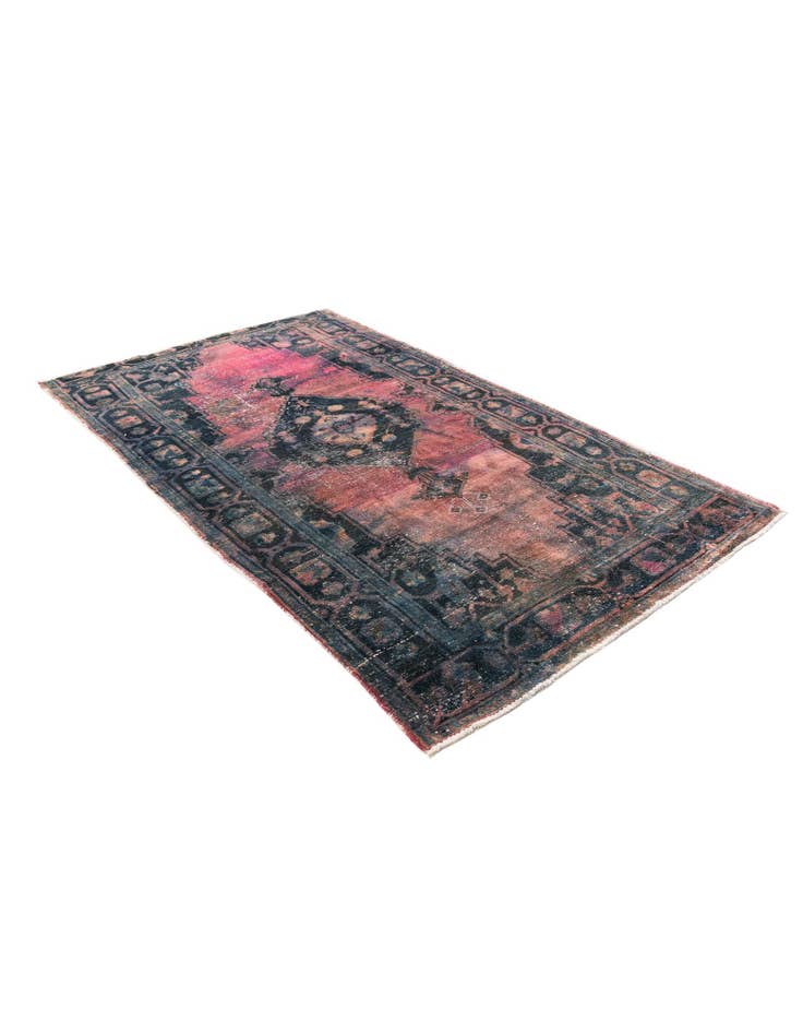 Detail image of 4' 9 x 8' 6 Hand Knotted Ultra Vintage Persian Wool Rug