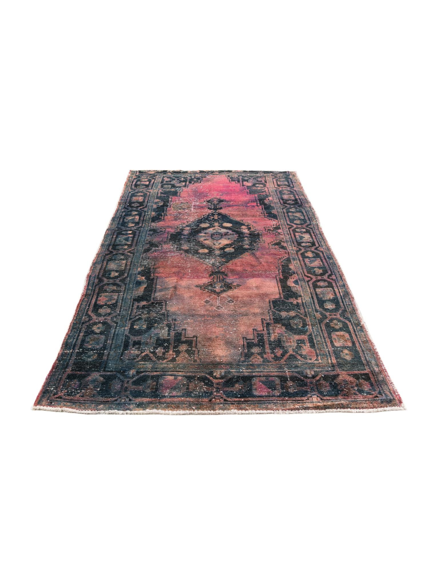 4' 9 x 8' 6 Hand Knotted Ultra Vintage Persian Wool Rug