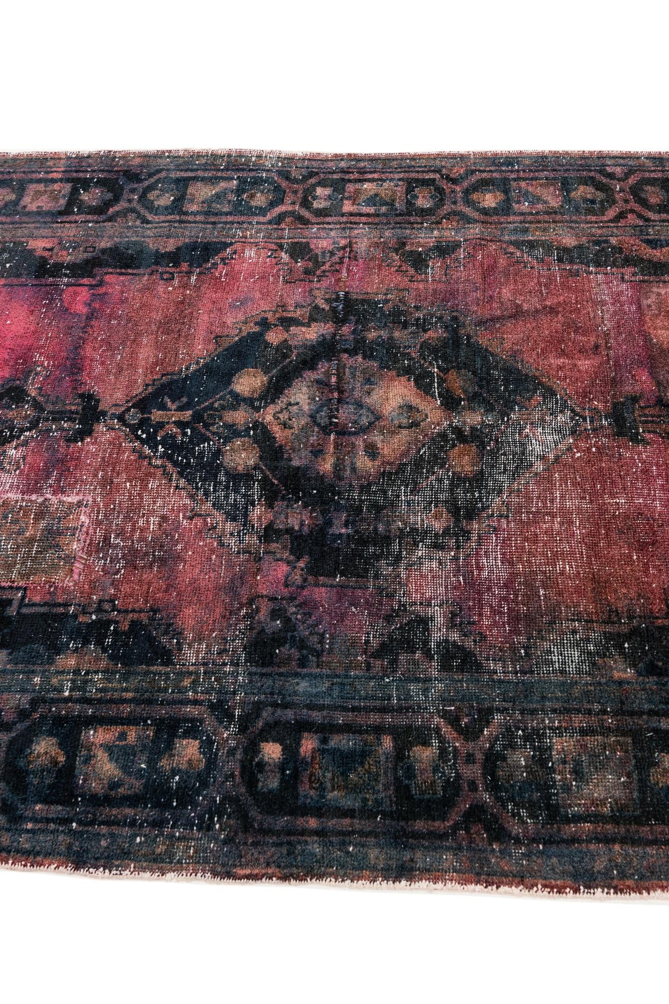4' 9 x 8' 6 Hand Knotted Ultra Vintage Persian Wool Rug