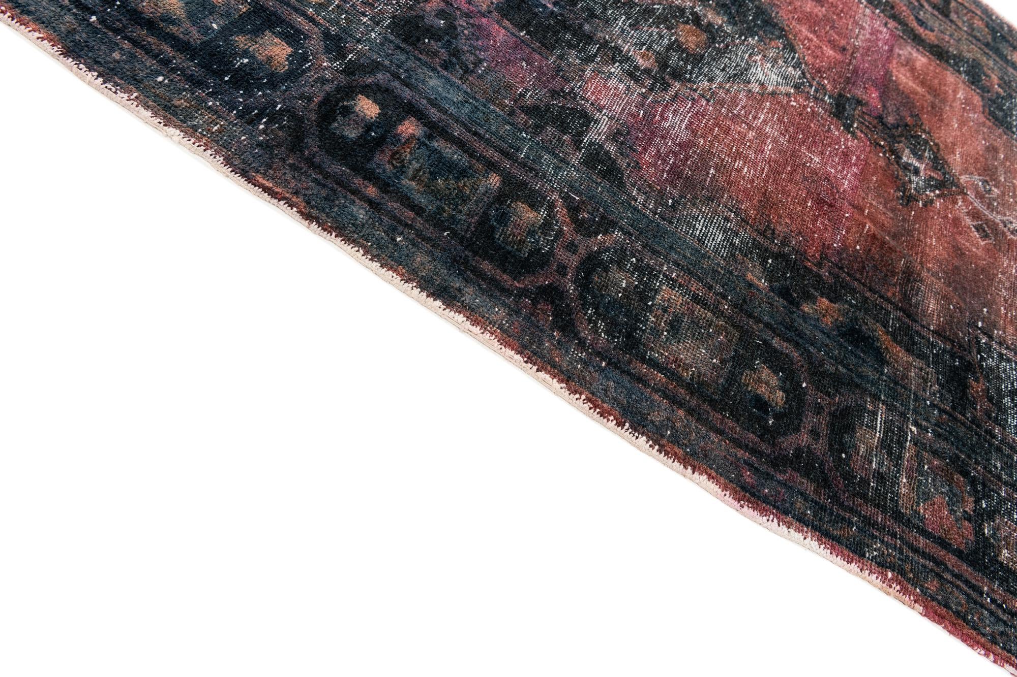 4' 9 x 8' 6 Hand Knotted Ultra Vintage Persian Wool Rug