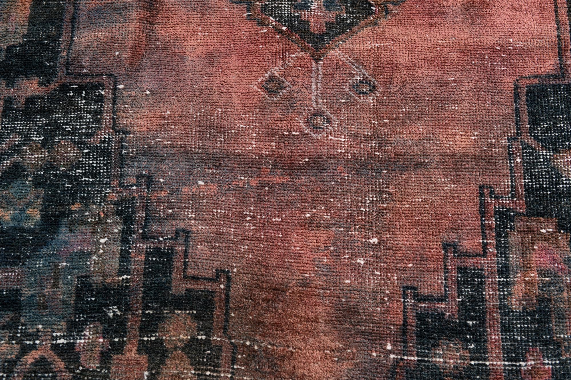 4' 9 x 8' 6 Hand Knotted Ultra Vintage Persian Wool Rug