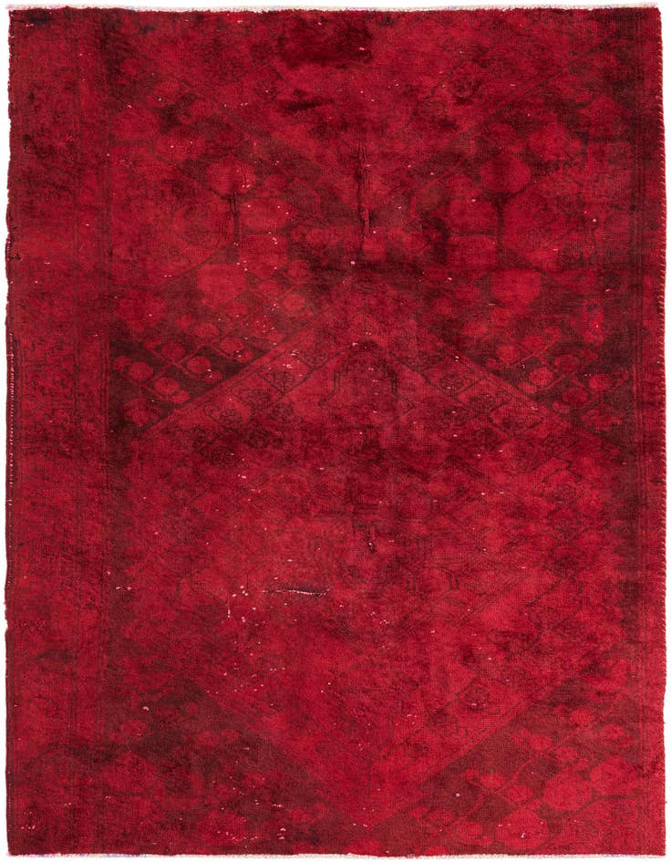 Detail image of 3' 8 x 5' 10 Hand Knotted Ultra Vintage Persian Wool Rug