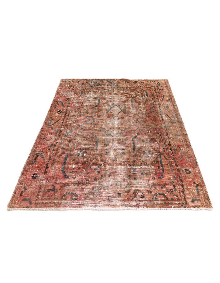 3' 6 x 4' 7 Hand Knotted Ultra Vintage Persian Wool Rug
