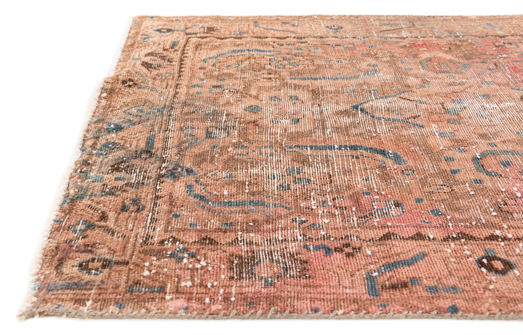 3' 6 x 4' 7 Hand Knotted Ultra Vintage Persian Wool Rug
