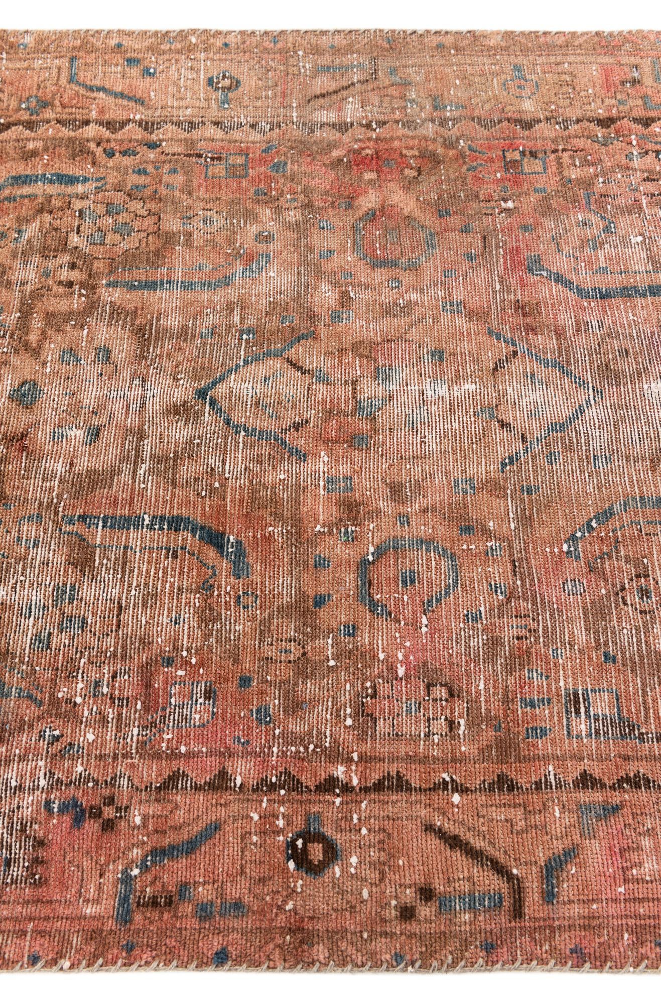 3' 6 x 4' 7 Hand Knotted Ultra Vintage Persian Wool Rug
