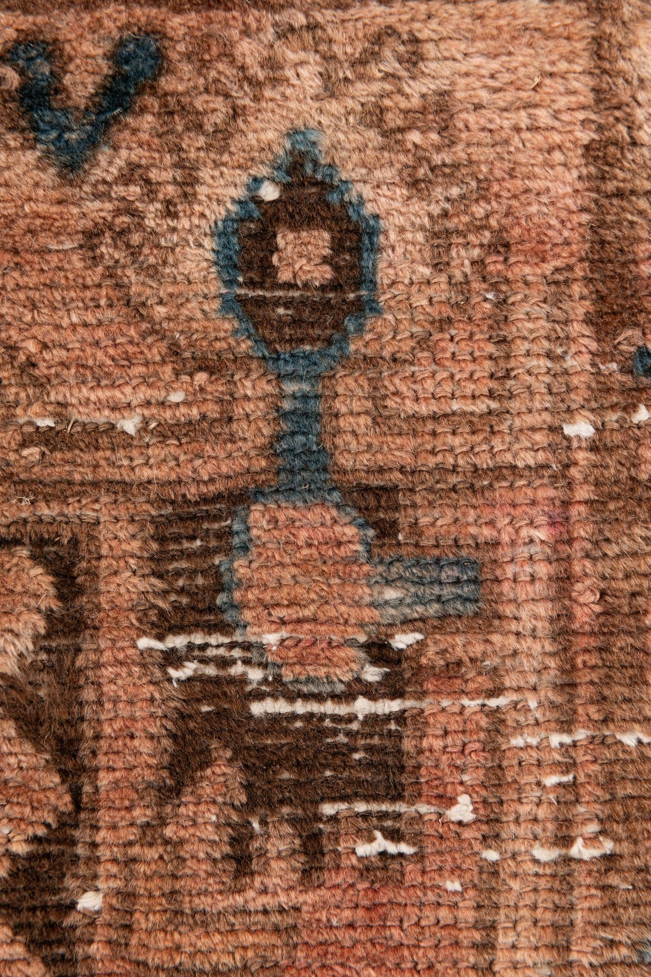 3' 6 x 4' 7 Hand Knotted Ultra Vintage Persian Wool Rug