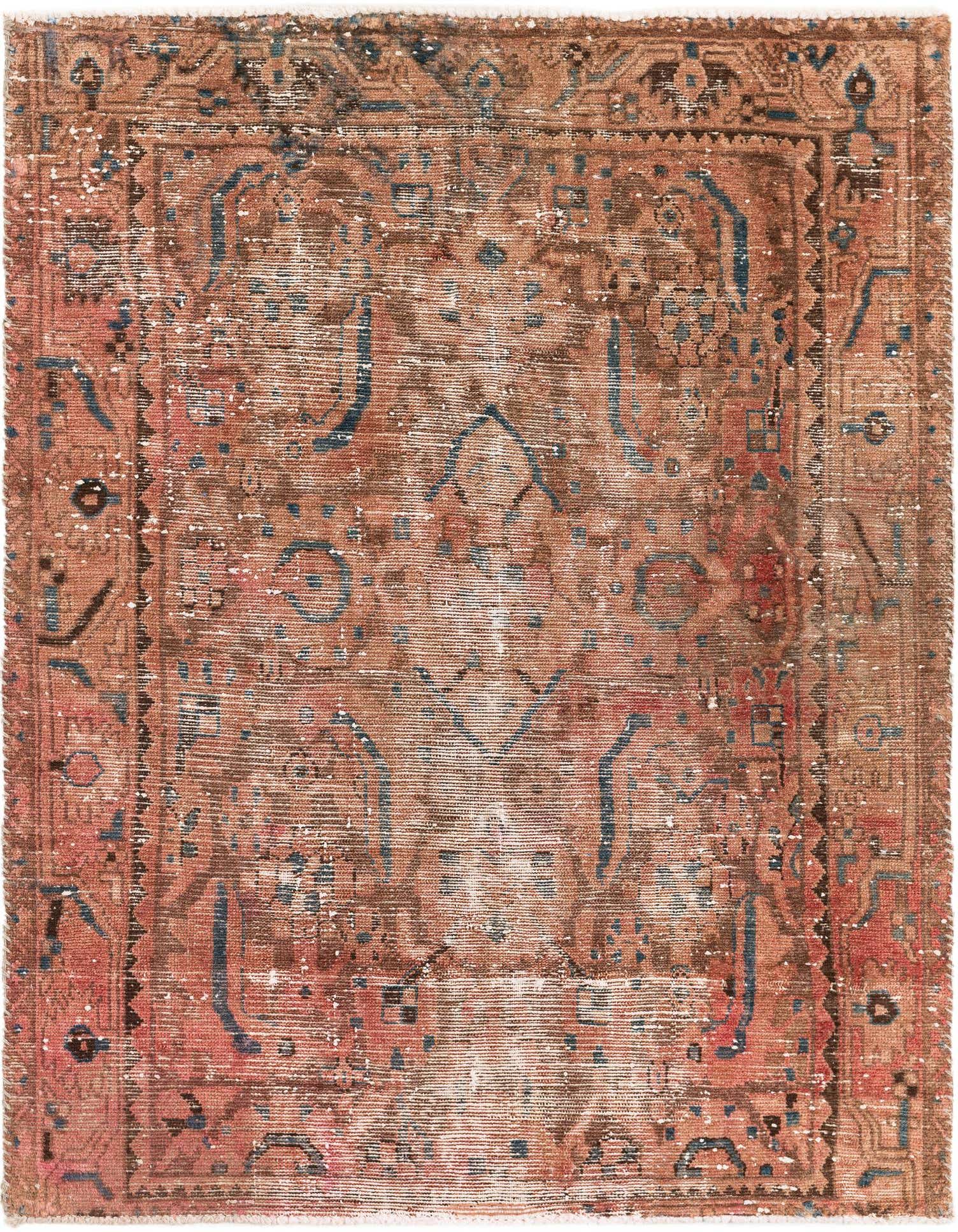 Primary image 3' 6 x 4' 7  Hand Knotted Ultra Vintage Persian Wool Rug