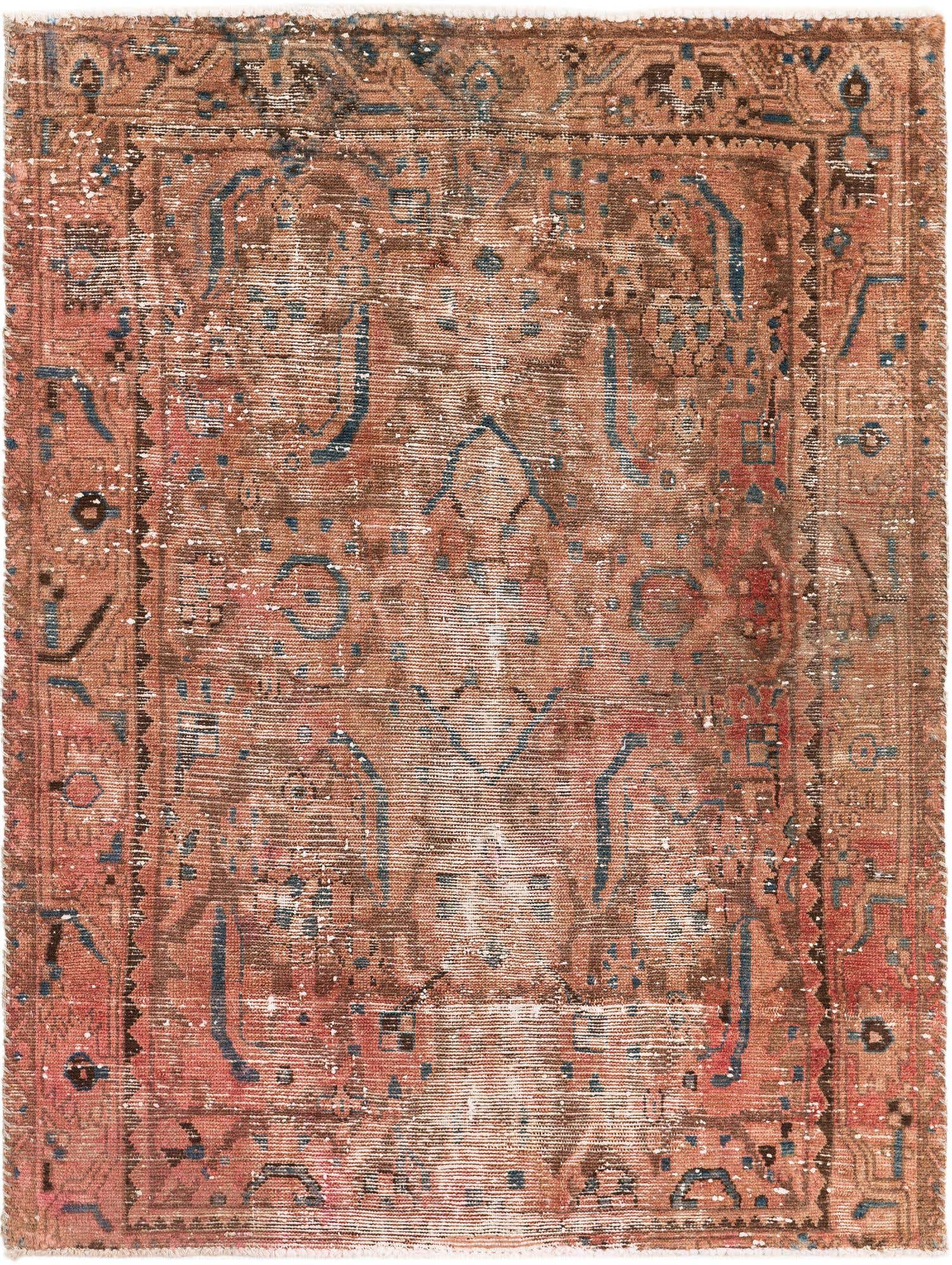 3' 6 x 4' 7 Hand Knotted Ultra Vintage Persian Wool Rug