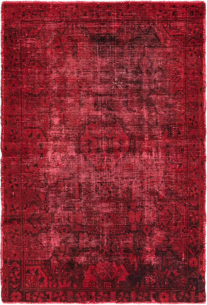 4' 5 x 6' 7 Hand Knotted Ultra Vintage Persian Wool Rug