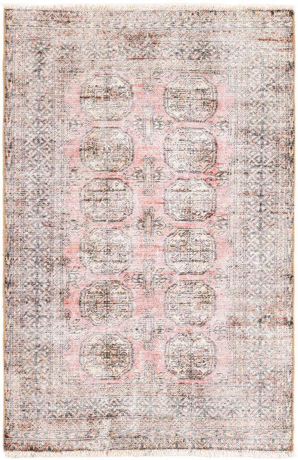 Detail image of 3' x 4' 9 Hand Knotted Ultra Vintage Persian Wool Rug