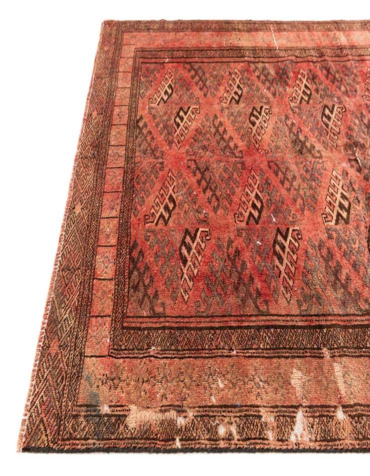 Detail image of 4' 1 x 6'  Hand Knotted Ultra Vintage Wool Rug