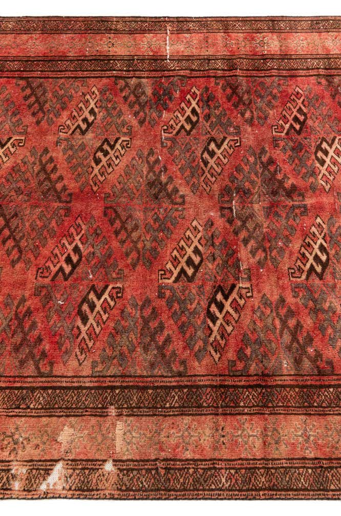 4' 1 x 6' Hand Knotted Ultra Vintage Wool Rug