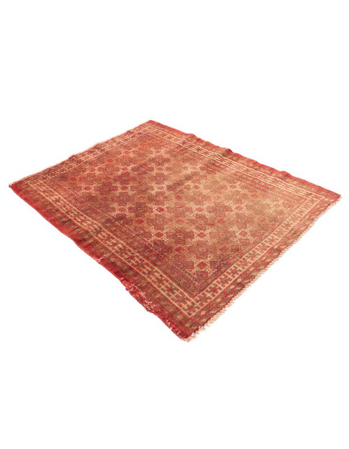 3' 3 x 3' 9 Hand Knotted Ultra Vintage Persian Wool Rug