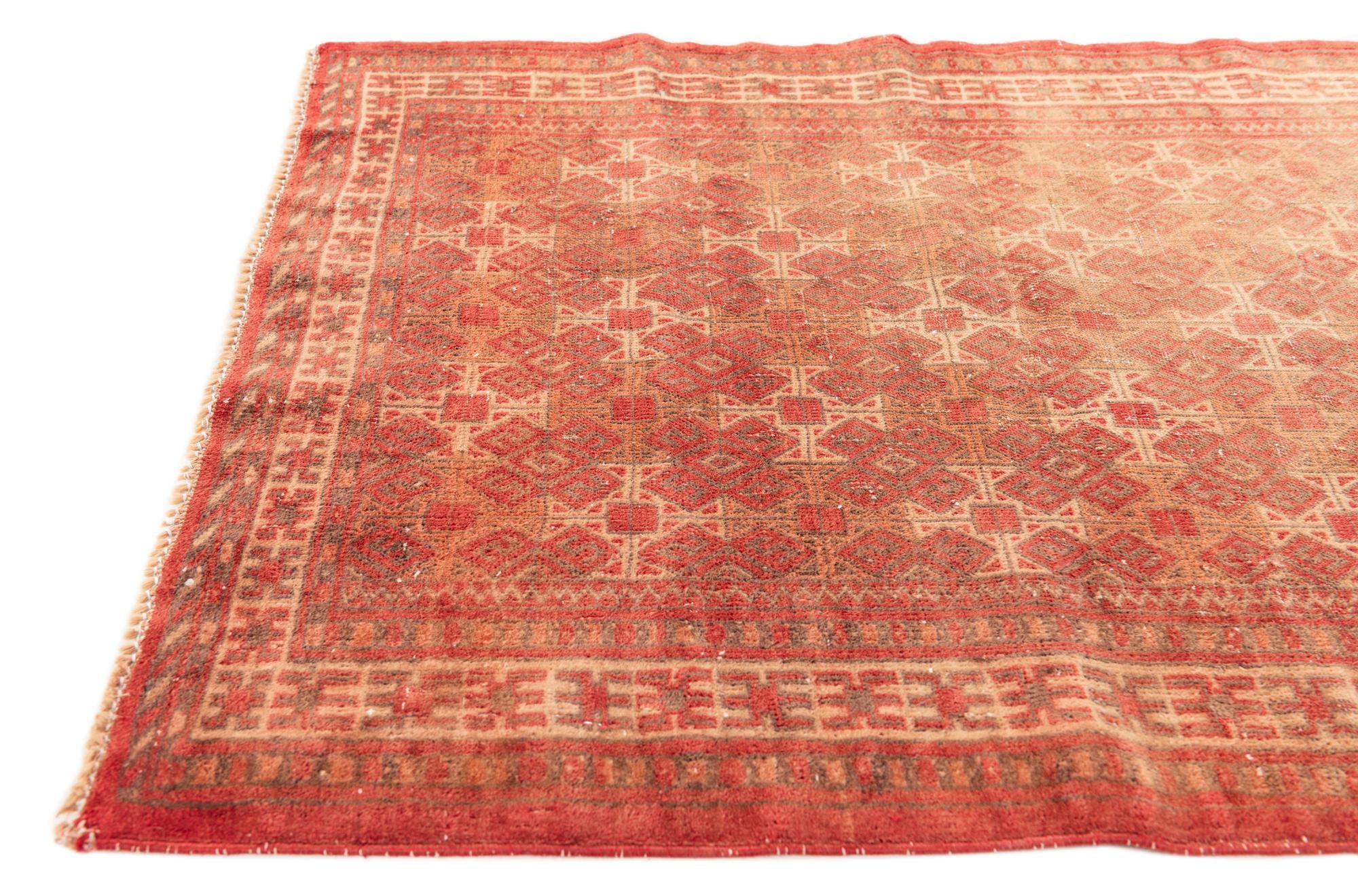 3' 3 x 3' 9 Hand Knotted Ultra Vintage Persian Wool Rug