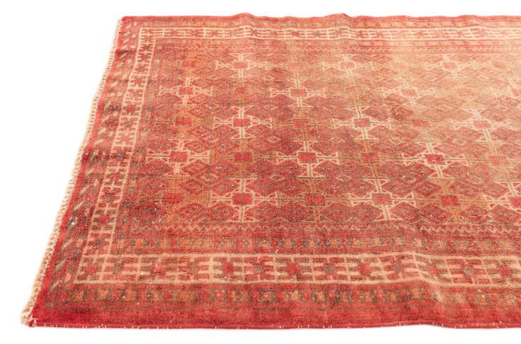 Detail image of 3' 3 x 3' 9 Hand Knotted Ultra Vintage Persian Wool Rug