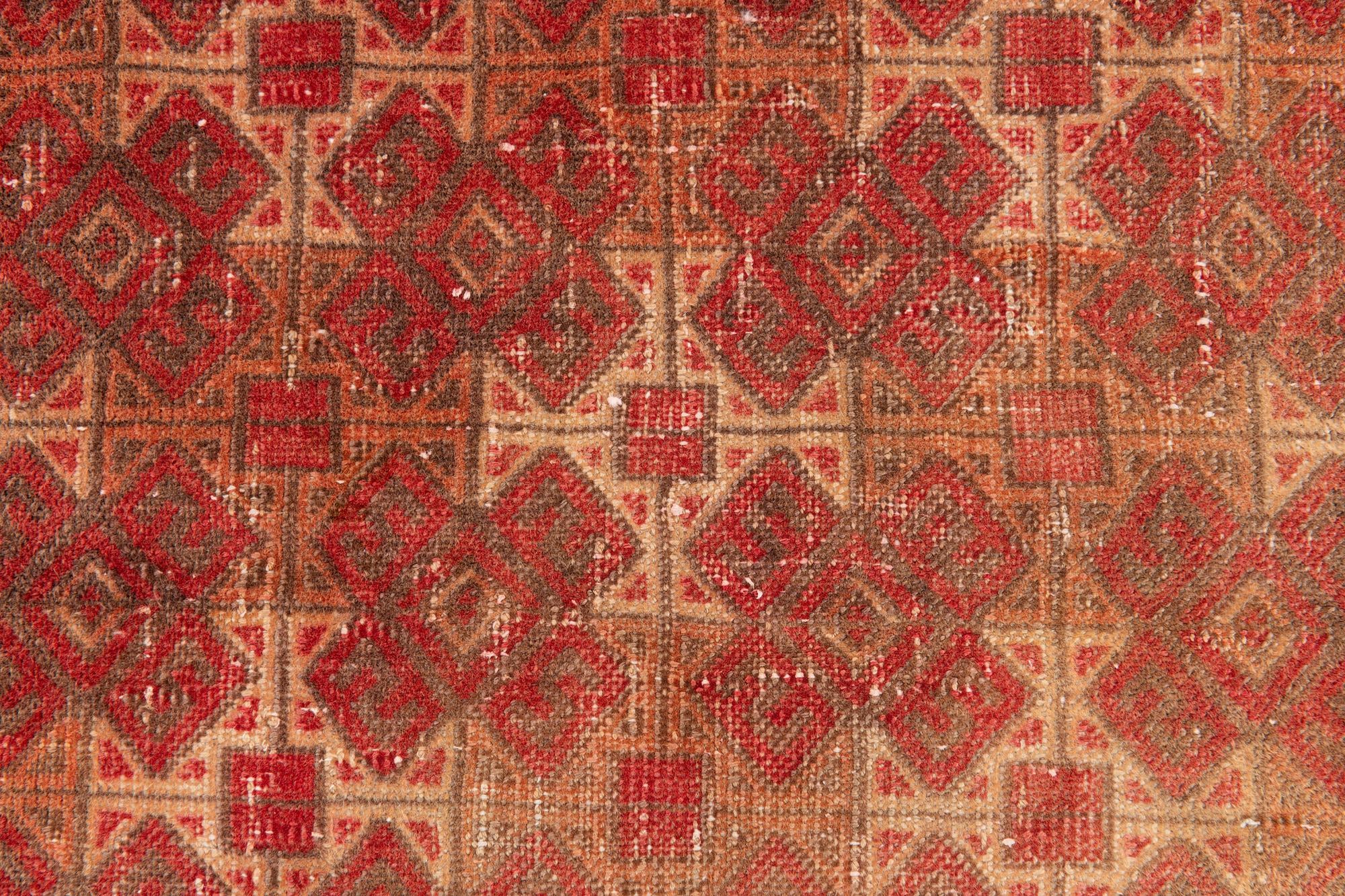 3' 3 x 3' 9 Hand Knotted Ultra Vintage Persian Wool Rug