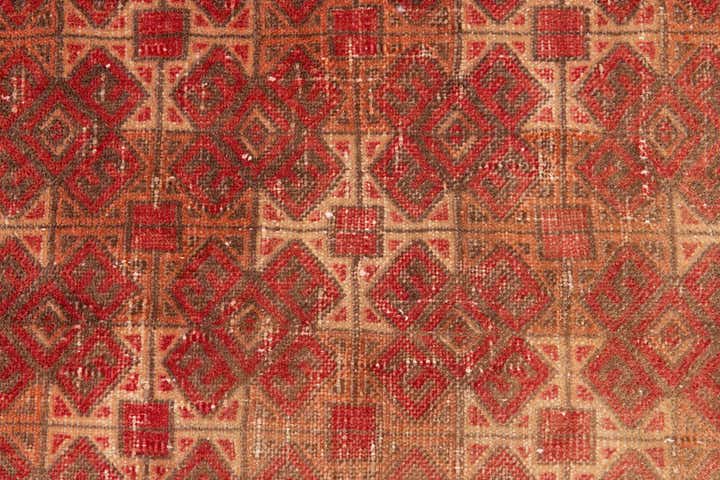 3' 3 x 3' 9 Hand Knotted Ultra Vintage Persian Wool Rug