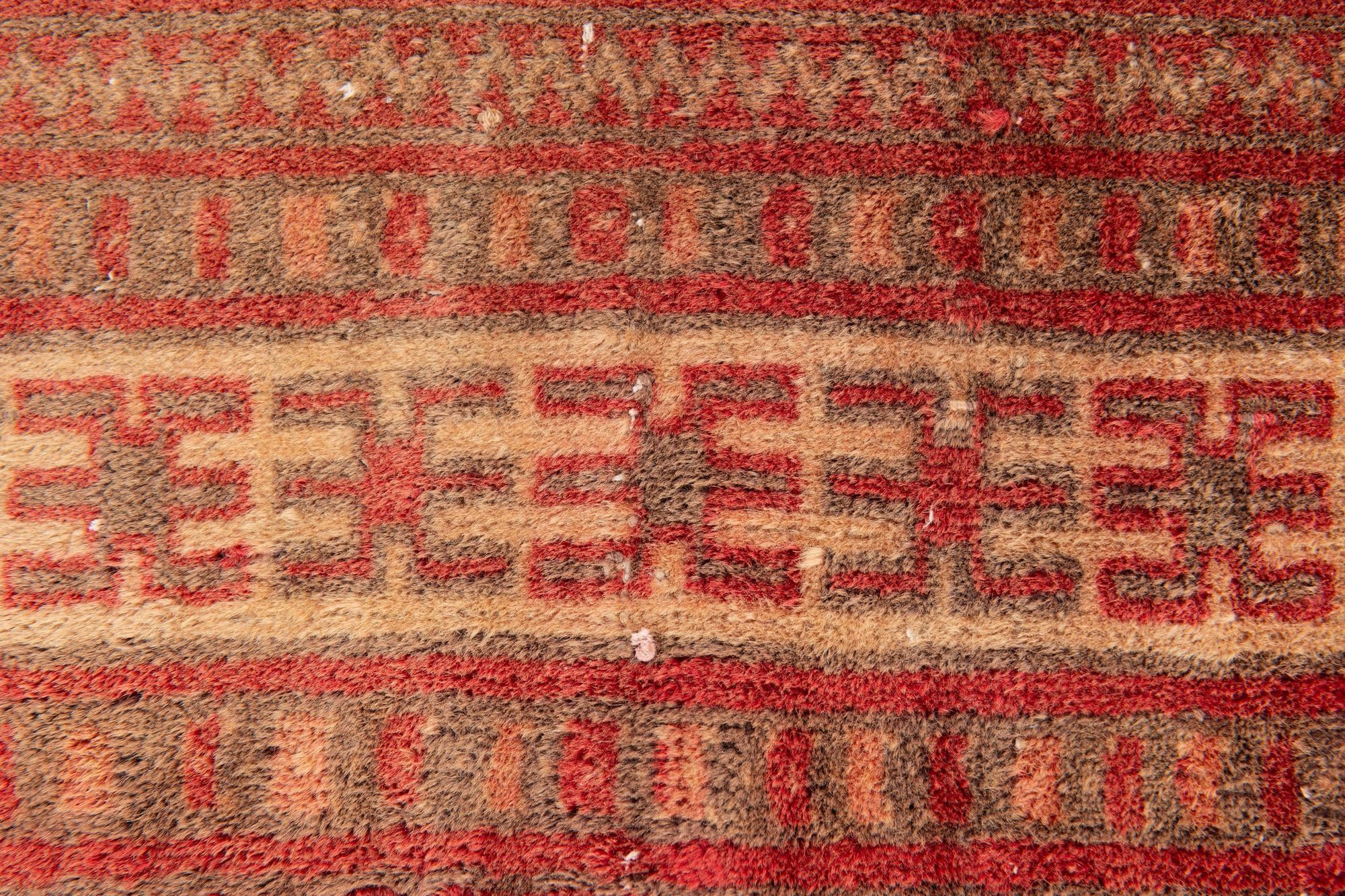 3' 3 x 3' 9 Hand Knotted Ultra Vintage Persian Wool Rug