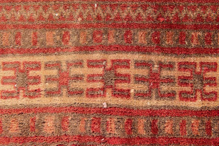 3' 3 x 3' 9 Hand Knotted Ultra Vintage Persian Wool Rug
