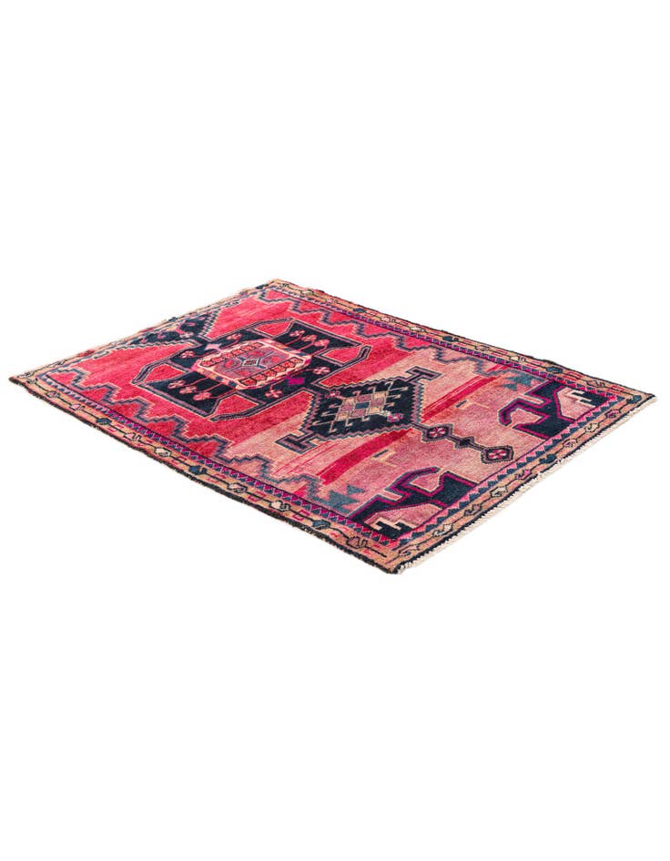 Detail image of 3' 2 x 4' 7 Hand Knotted Ultra Vintage Persian Wool Rug