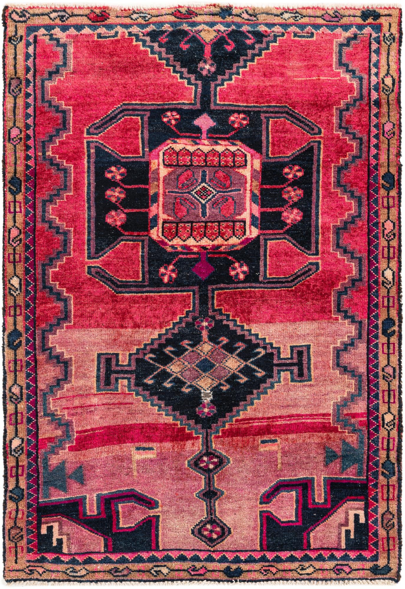 3' 2 x 4' 7 Hand Knotted Ultra Vintage Persian Wool Rug